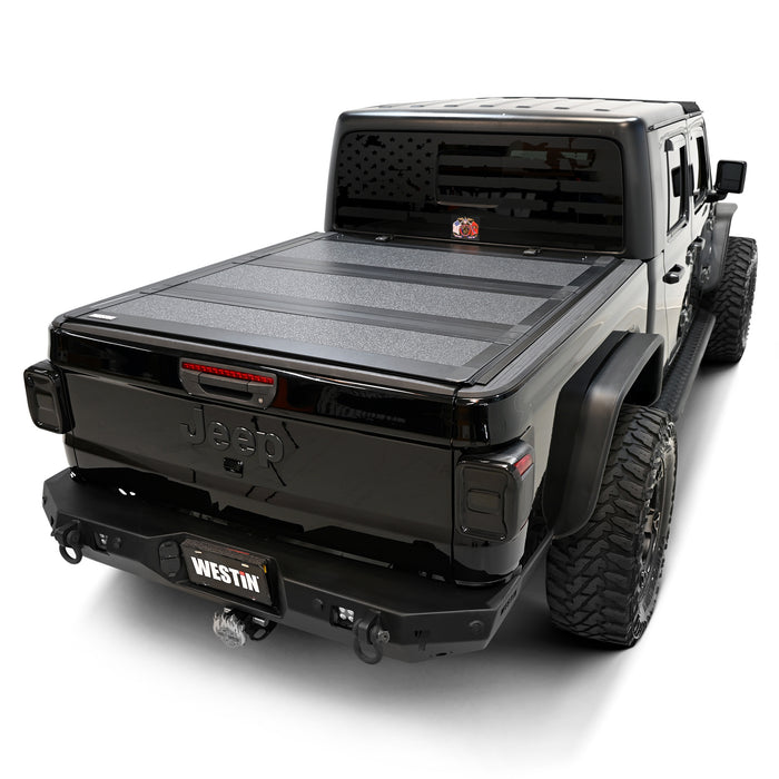 Hard Tri - Fold Aluminum Tonneau Cover for 2020 - 2026 Jeep Gladiator JT - Recon Recovery - Recon Recovery