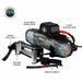 OVS SCAR 10k Steel Cable 10,000 lbs. Wireless Winch + FREE TOW STRAP - Recon Recovery - Recon Recovery