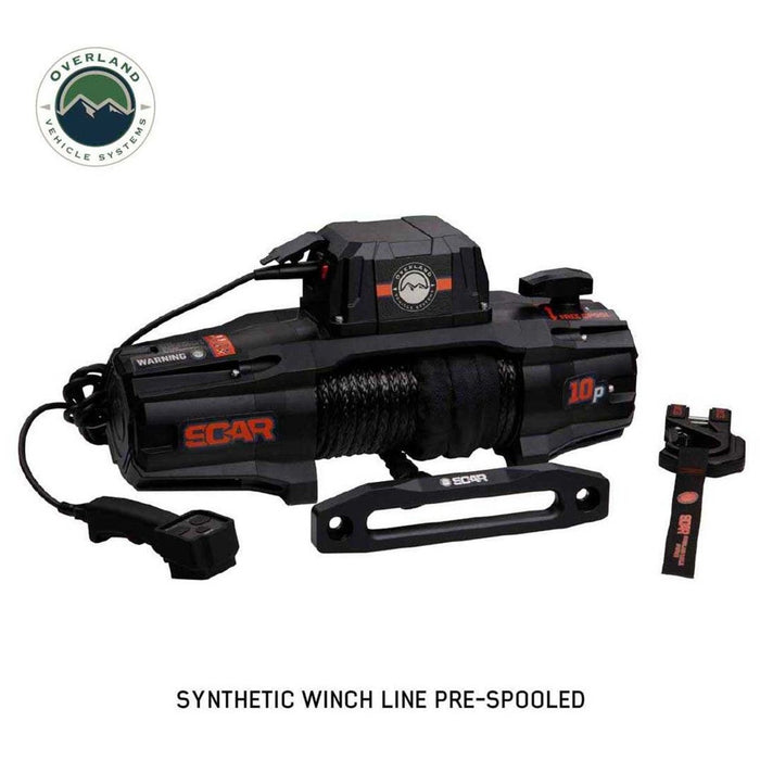 Overland Vehicle Systems SCAR 10S Synthetic Rope 10,000 lbs Wireless Winch - Recon Recovery - Recon Recovery