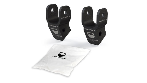 TeraFlex 2'' Shock Extension Bracket Kit - Front (2-2.5'' Lift) for 2018-2026 Jeep Gladiator & Wrangler - Recon Recovery