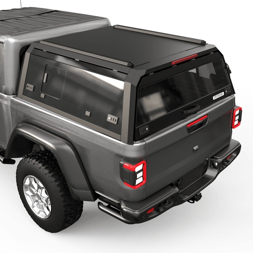 OPENROAD Bolt On Bed Cap with Sliding Side and Front Windows for 2019+ Jeep Gladiator JT - Recon Recovery