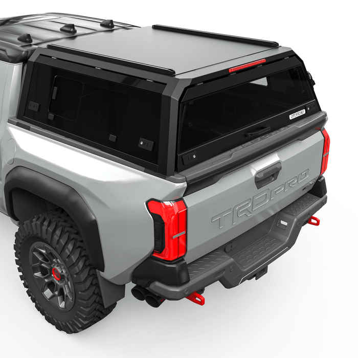 OPENROAD Bolt On Bed Cap with Sliding Side and Front Windows for 2024-2026 Toyota Tacoma - Recon Recovery