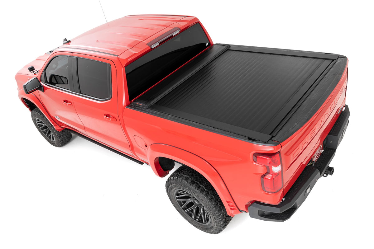 Rough Country Retractable Tonneau Cover for 2019-2024 Silverado Sierra ...