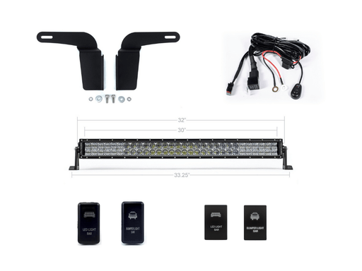 32" Lower Bumper Hidden LED Light Bar Brackets Kit For 2003-2009 Toyota 4Runner - Recon Recovery