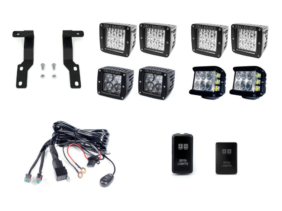 Low Profile LED Ditch Light Brackets Kit For 2005-2015 Toyota Tacoma - Recon Recovery