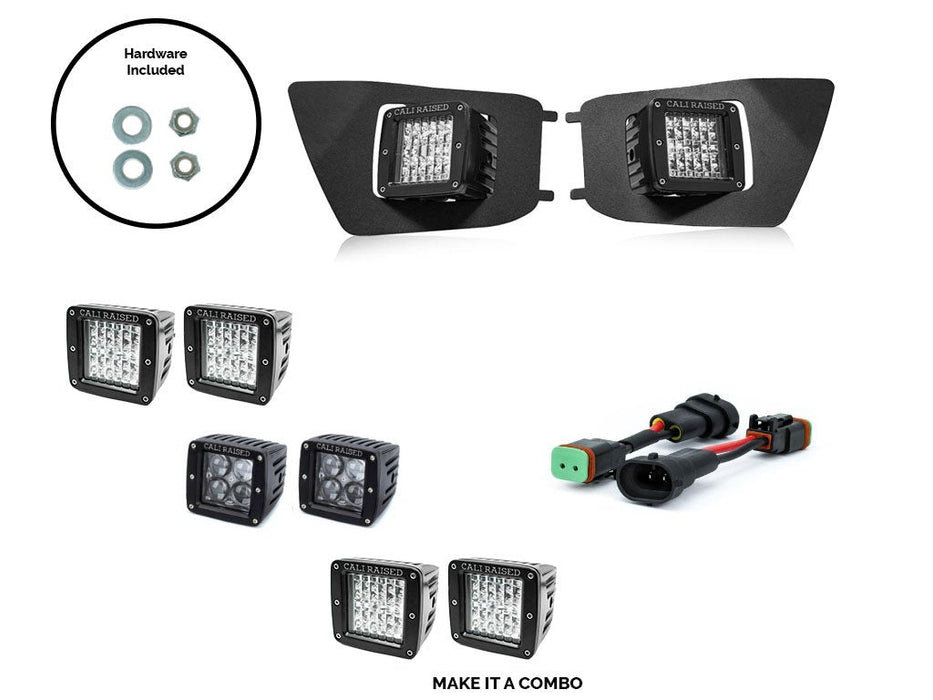 LED Fog Light Pod Replacements Brackets Kit For 2012-2015 Toyota Tacoma - Recon Recovery
