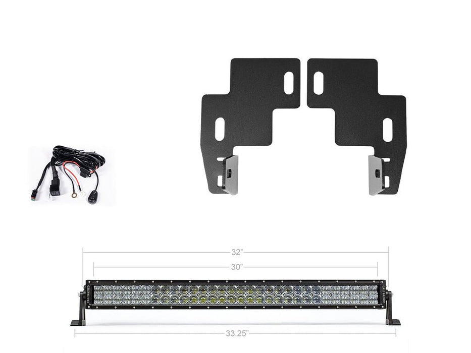 32" Lower Bumper Hidden LED Light Bar Brackets Kit For 2014-2022 Chevy Colorado - Recon Recovery