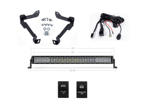 32" Lower Bumper Hidden LED Light Bar Brackets Kit For 2014-2021 Toyota Tundra - Recon Recovery