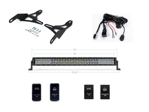 32" Lower Bumper Hidden LED Light Bar Kit Fits 2016-2023 Toyota Tacoma - Recon Recovery