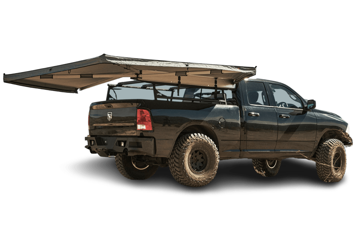 dodge ram tent rack SKY RIDGE 270 OVERLAND AWNING WITH MOUNTING BRACKETS — Recon Recovery