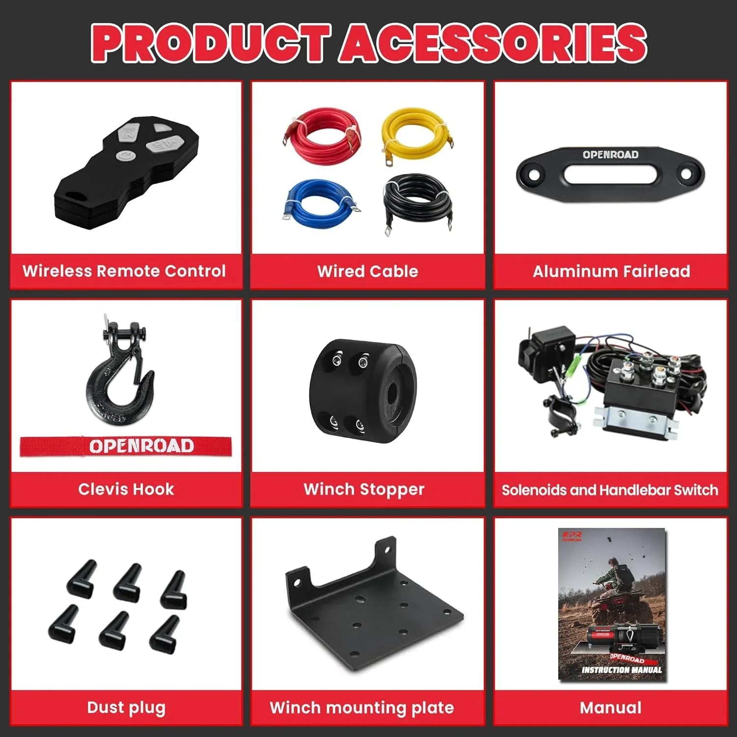 4,500lbs 12V UTV SxS Wireless Electric Winch with Synthetic Rope