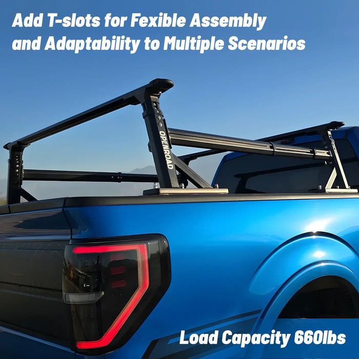 OPENROAD Adjustable Truck Bed Rack | Heavy - Duty Overland Rack System - Recon Recovery