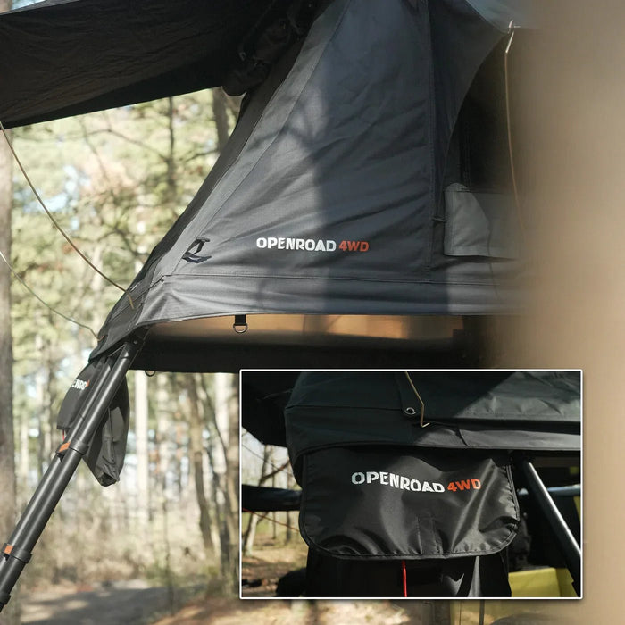 Openroad Soft Shell 2 - 3 People Rooftop Tent with Built in LED lights - 4 Season - Recon Recovery