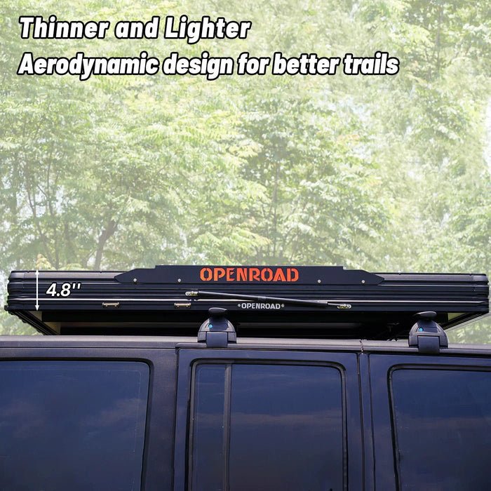 Openroad Aluminum Hard Shell X-Hinge Rooftop Tent with LED Lights - 4 Season - Recon Recovery