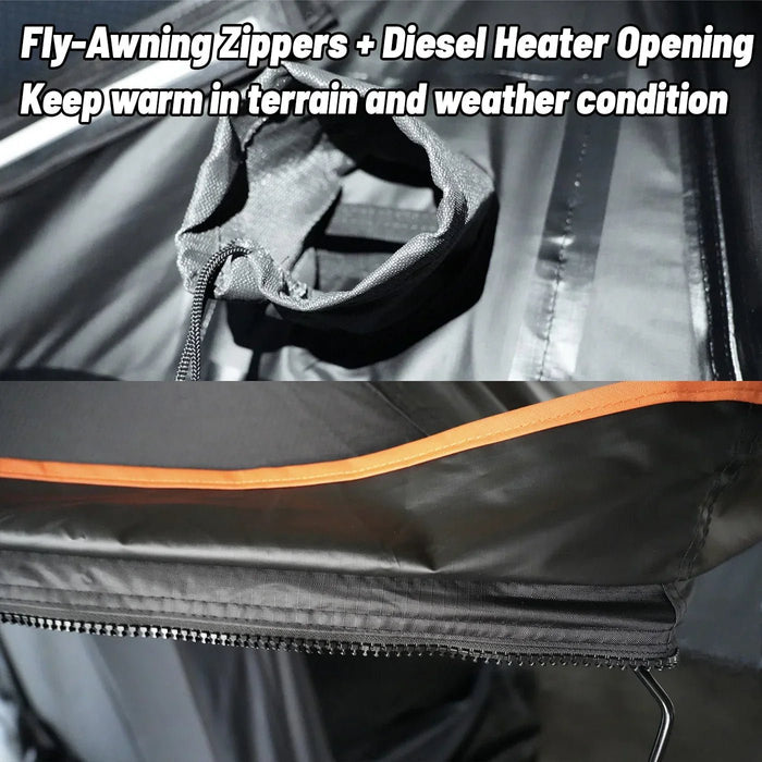 Openroad Aluminum Hard Shell X-Hinge Rooftop Tent with LED Lights - 4 Season - Recon Recovery