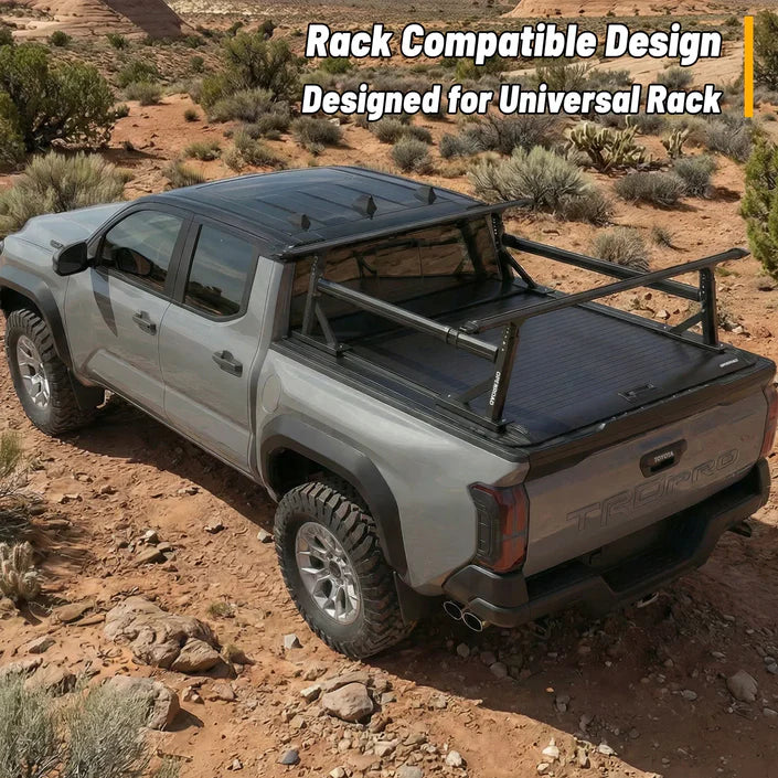 Milford Universal Rack System Aluminum Retractable Tonneau Bed Cover for 2009-2025 Ram 1500 5.7ft ...