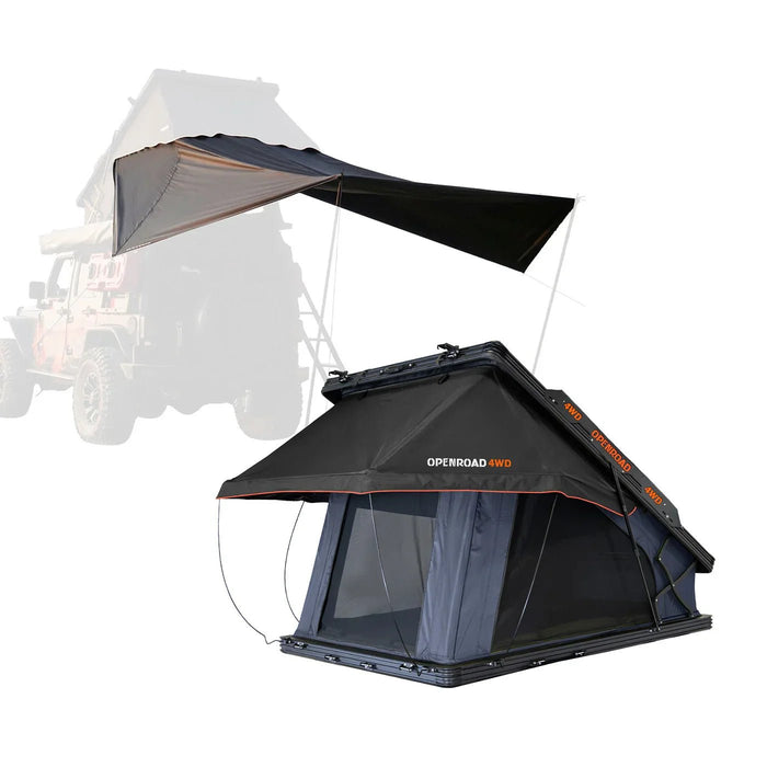 Openroad Aluminum Hard Shell X-Hinge Rooftop Tent with LED Lights - 4 Season - Recon Recovery