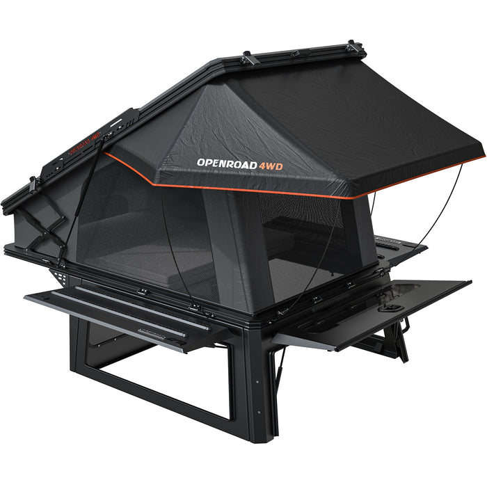 OPENROAD Aluminum Truck Topper with Integrated Rooftop Tent For 2019-2026 Jeep Gladiator JT