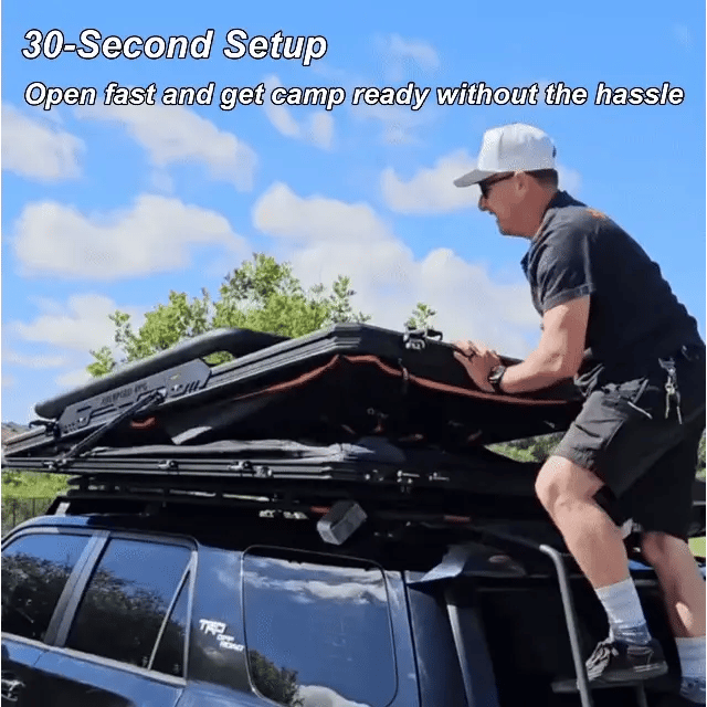 Openroad Aluminum Hard Shell V2 Rooftop Tent with LED Lights - 4 Season - Recon Recovery