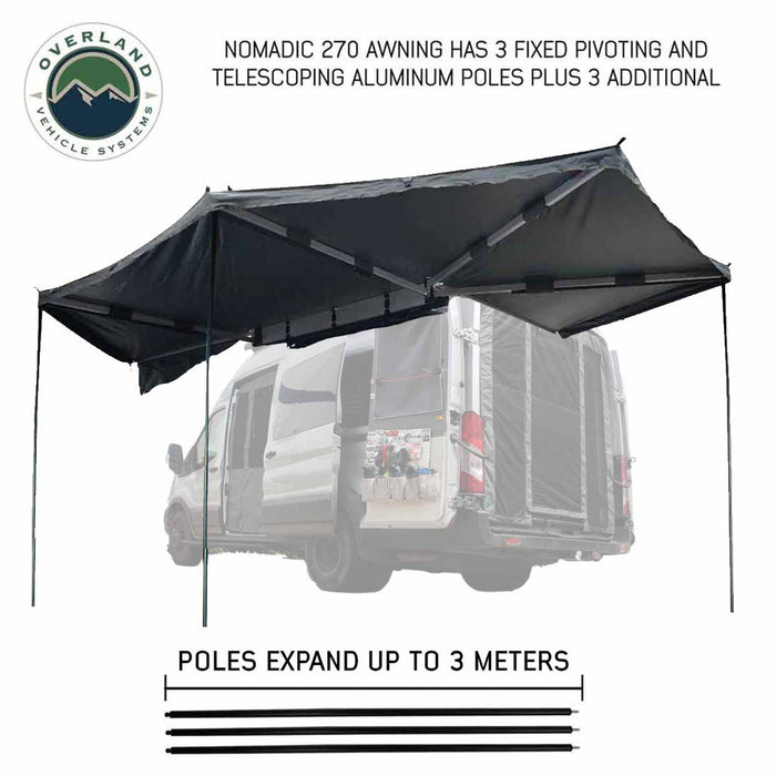 Overland Vehicle Systems 270 Degree Awning with Brackets for Mercedes Sprinter Vans - Recon Recovery