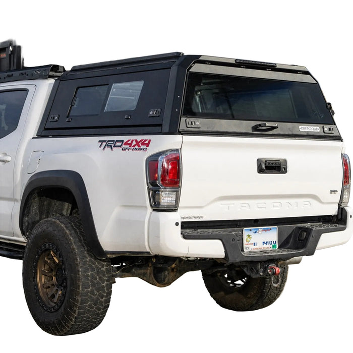 OPENROAD Bolt On Bed Cap with Sliding Side and Front Windows for 2016-2023 Toyota Tacoma - Recon Recovery