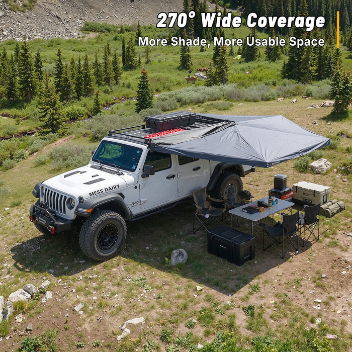 Openroad 270 Degree Free Standing Trail Series Awning With LEDs & Mounting Hardware