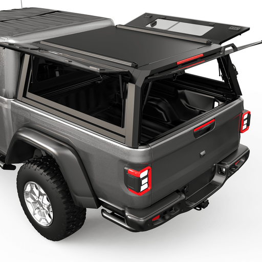 OPENROAD Bolt On Bed Cap with Sliding Side and Front Windows for 2019+ Jeep Gladiator JT - Recon Recovery