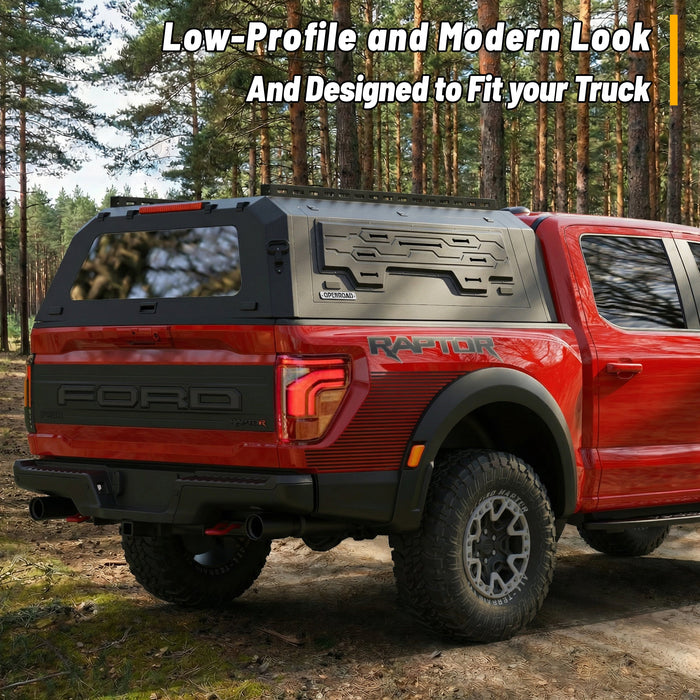 Openroad Aluminum Light Weight Modular Truck Cap for 2021 - 2026 Ford F - 150 5.7ft Bed - Recon Recovery