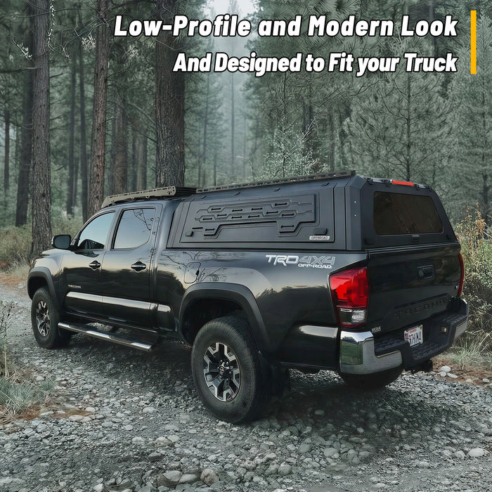 Openroad Aluminum Light Weight Modular Truck Cap for 2016-2023 Toyota Tacoma 6ft Bed