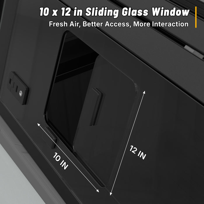 OPENROAD Bolt On Bed Cap with Sliding Side and Front Windows for 2019+ Jeep Gladiator JT