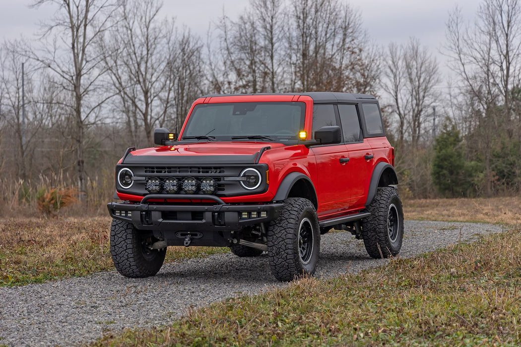 Rough Country 2 inch Black Series LED Amber Light Pods with Harness Spot- Recon Recovery