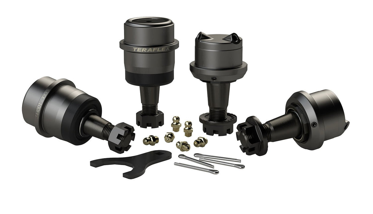 TeraFlex Dana 30/44 HD Ball Joint Kit W/out Knurl - Upper & Lower - Set Of 4 for 2007-2018 Jeep Wrangler - Recon Recovery