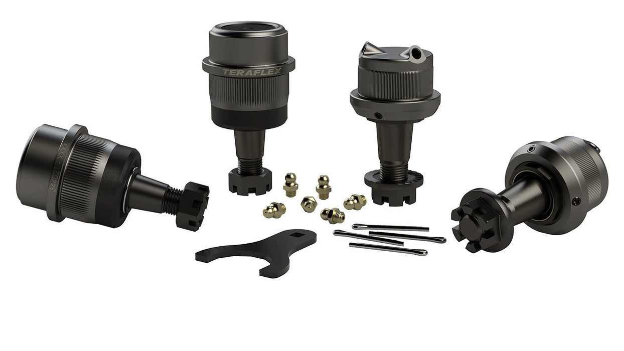 TeraFlex Dana 30/44 HD Ball Joint Kit W/ Knurl - Upper & Lower - Set Of 4 for 2007-2018 Jeep Wrangler - Recon Recovery