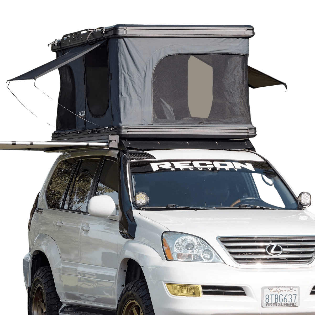 Kexaa Pop up 360 View Aluminum Hardshell Rooftop Tent with Cross