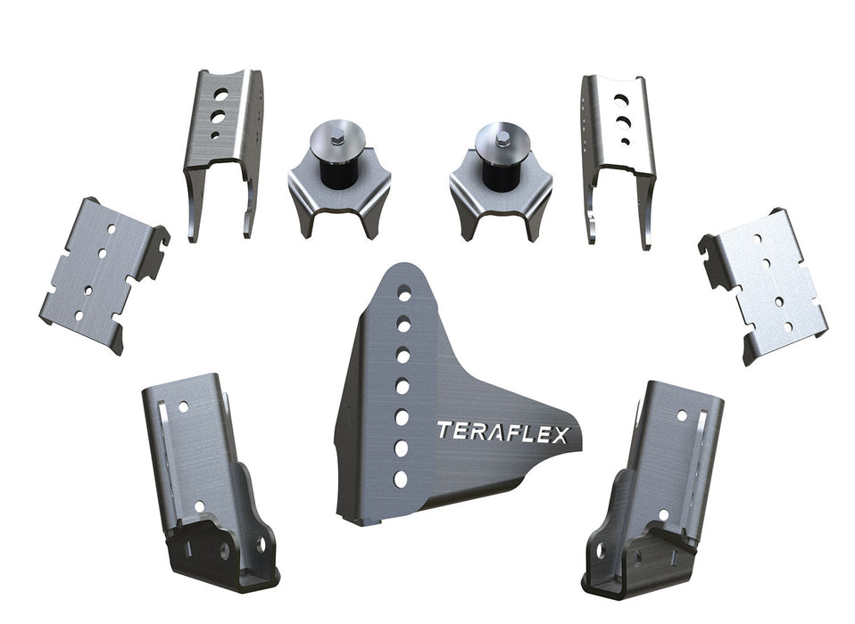 TeraFlex CRD60 Rear Axle Bracket Kit for 2007-2018 Jeep Wrangler - Recon Recovery