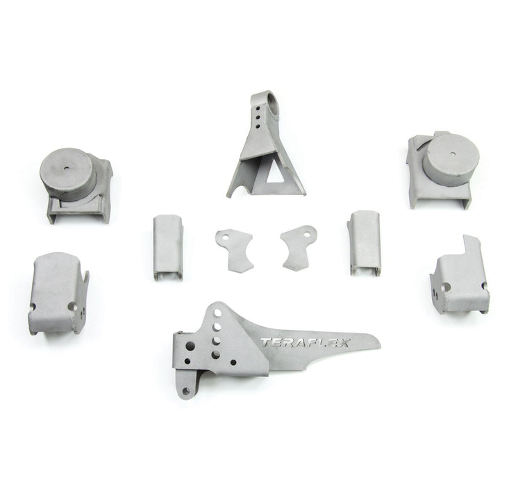 TeraFlex Tera60 Front Axle Bracket Kit (3.25" OD) for 2007-2018 Jeep Wrangler - Recon Recovery