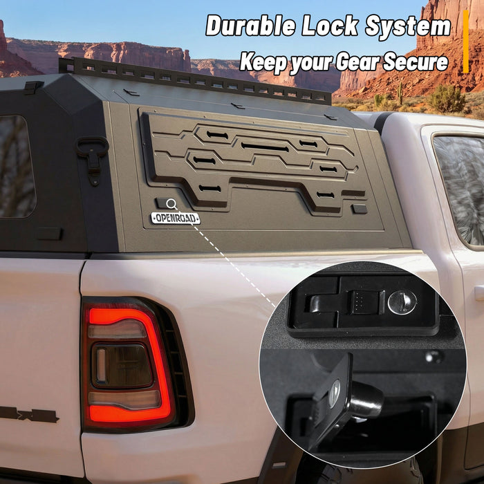 Openroad Aluminum Light Weight Modular Truck Cap for 2019 - 2026 Ram 1500 5.7ft Bed - Recon Recovery