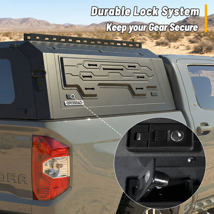 Openroad Aluminum Light Weight Modular Truck Cap for 2014 - 2021 Toyota Tundra 5.5ft Bed - Recon Recovery