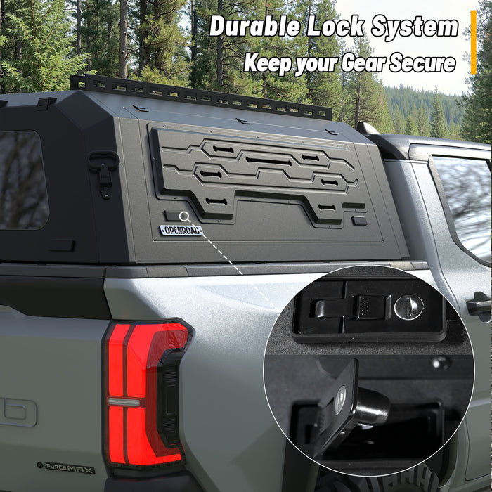 Openroad Aluminum Light Weight Modular Truck Cap for 2024-2026 Toyota Tacoma 5ft Bed