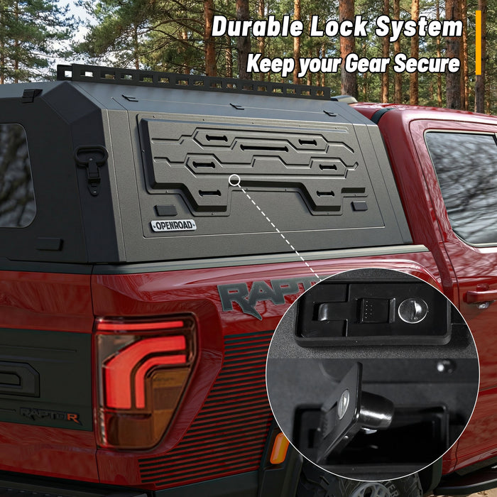 Openroad Aluminum Light Weight Modular Truck Cap for 2021 - 2026 Ford F - 150 5.7ft Bed - Recon Recovery