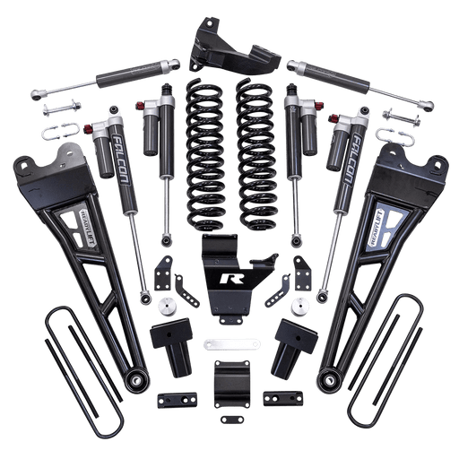 ReadyLIFT 4" Coil Spring Lift Kit with Falcon 3.3 Front/Rear Shocks, Radius Arms, Dual Steering Stabilizer, and Front Track Bar Bracket for 2017-2022 Ford F-250 Super Duty/F-350 Super Duty - Recon Recovery