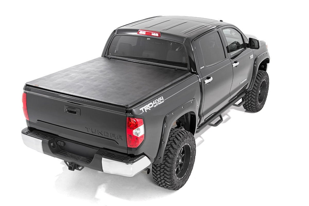 Rough Country Tri-Fold Soft Tonneau Cover for 2007-2023 Tundra (5'7" Bed) - Recon Recovery