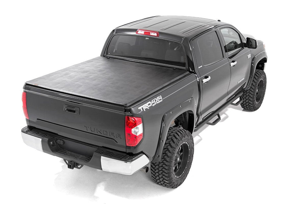 Rough Country 41419650 Tri-Fold Soft Tonneau Cover for 2007-2023 Tundra (6'7" Bed)