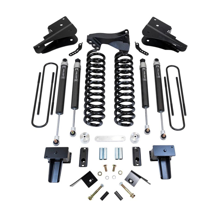 ReadyLIFT 4" Coil Spring Lift Kit with Falcon 1.1 Monotube Front/Rear Shocks, Radius Drops, and Front Track Bar Bracket for 2023-2026 Ford F-250 Super Duty/F-350 Super Duty - Recon Recovery