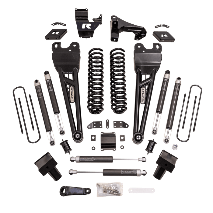 ReadyLIFT 6" Coil Spring Lift Kit with Falcon 1.1 Monotube Front/Rear Shocks, Radius Arms, Dual Steering Stabilizer, and Front Track Bar Bracket for 2023-2026 Ford F-250 Super Duty/F-350 Super Duty - Recon Recovery