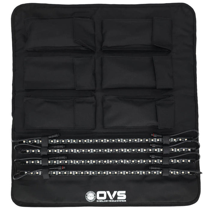 OVS 4 Piece Universal LED Light Kit – Plug & Play RGBWW Camping Lights - Recon Recovery