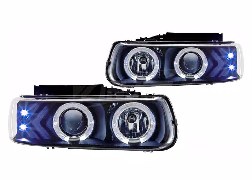 Winjet Halo Headlights for 1999-2002 Chevrolet Silverado 1500