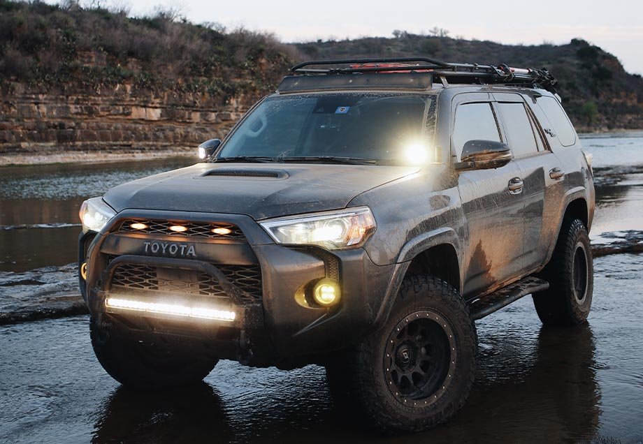 Low Profile LED Ditch Light Brackets Kit For 2010-2024 Toyota 4Runner - Recon Recovery