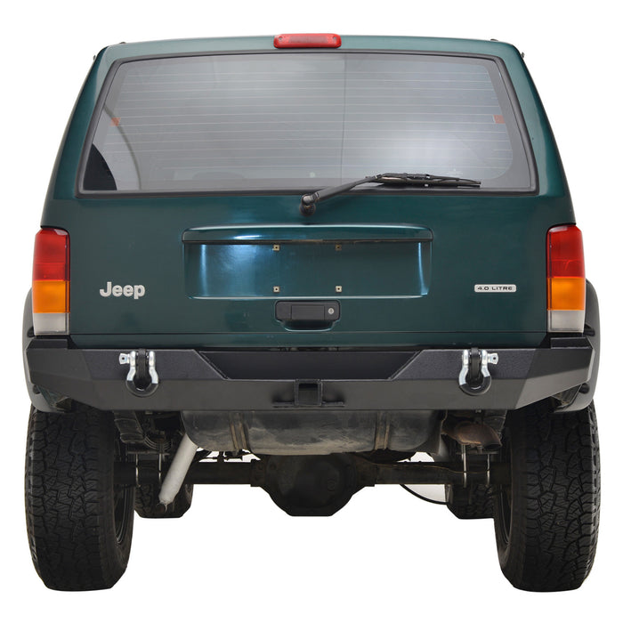 Paramount Automotive Integrated Tow Hitch Rear Bumper for 1983-2001 Jeep Cherokee XJ - Recon Recovery