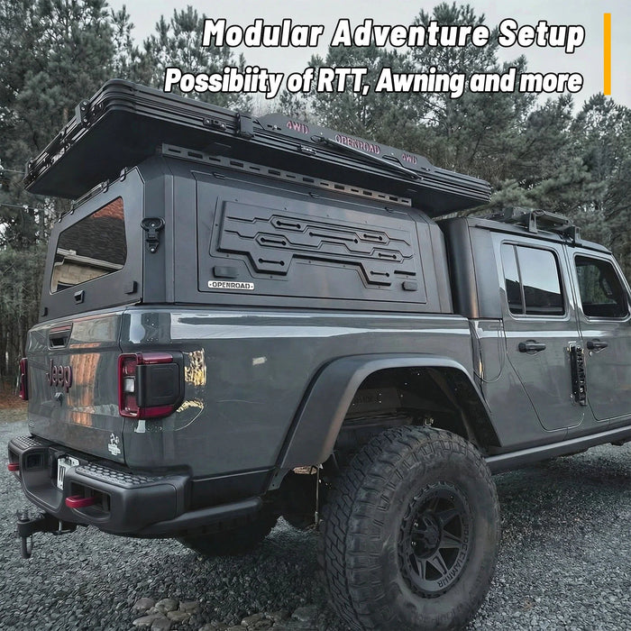 Openroad Aluminum Light Weight Modular Truck Cap for 2019-2026 Jeep Gladiator JT